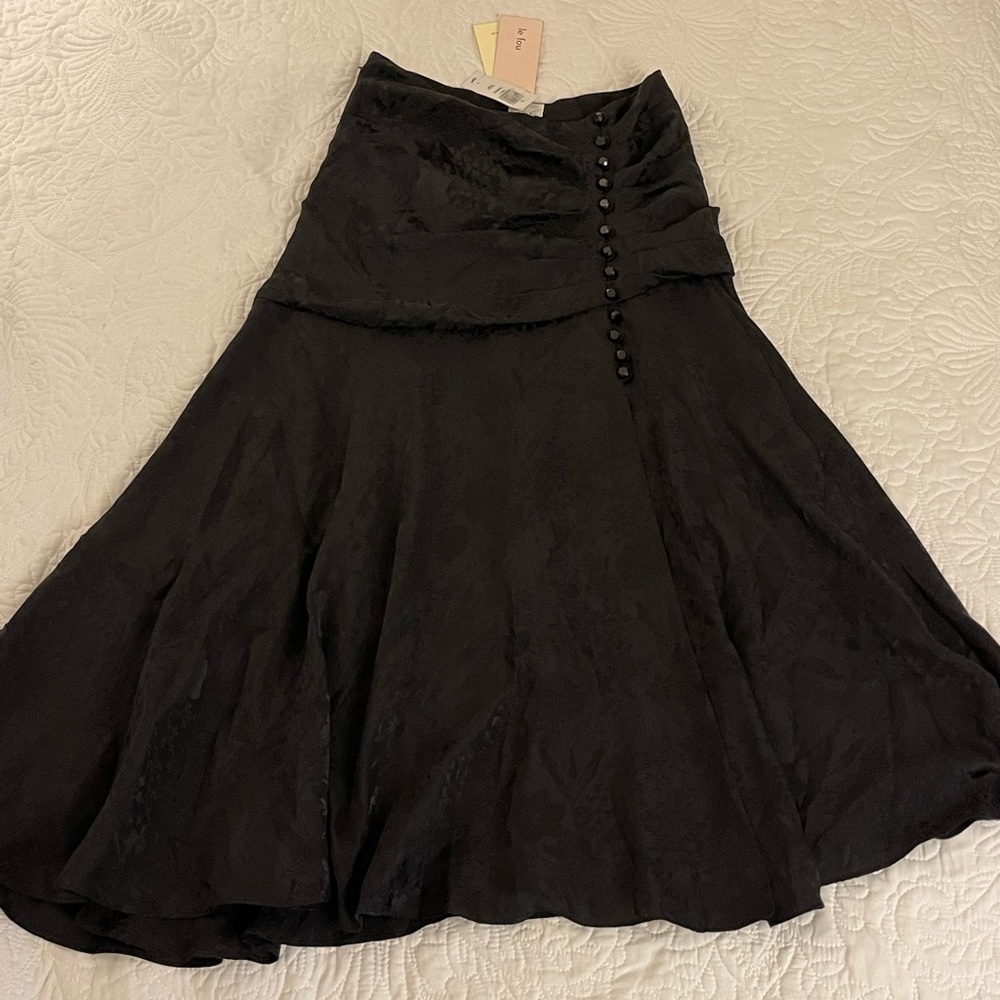 NWT Le Fou Wilfred Silk Slit Skirt size 0 - Picture 9 of 10